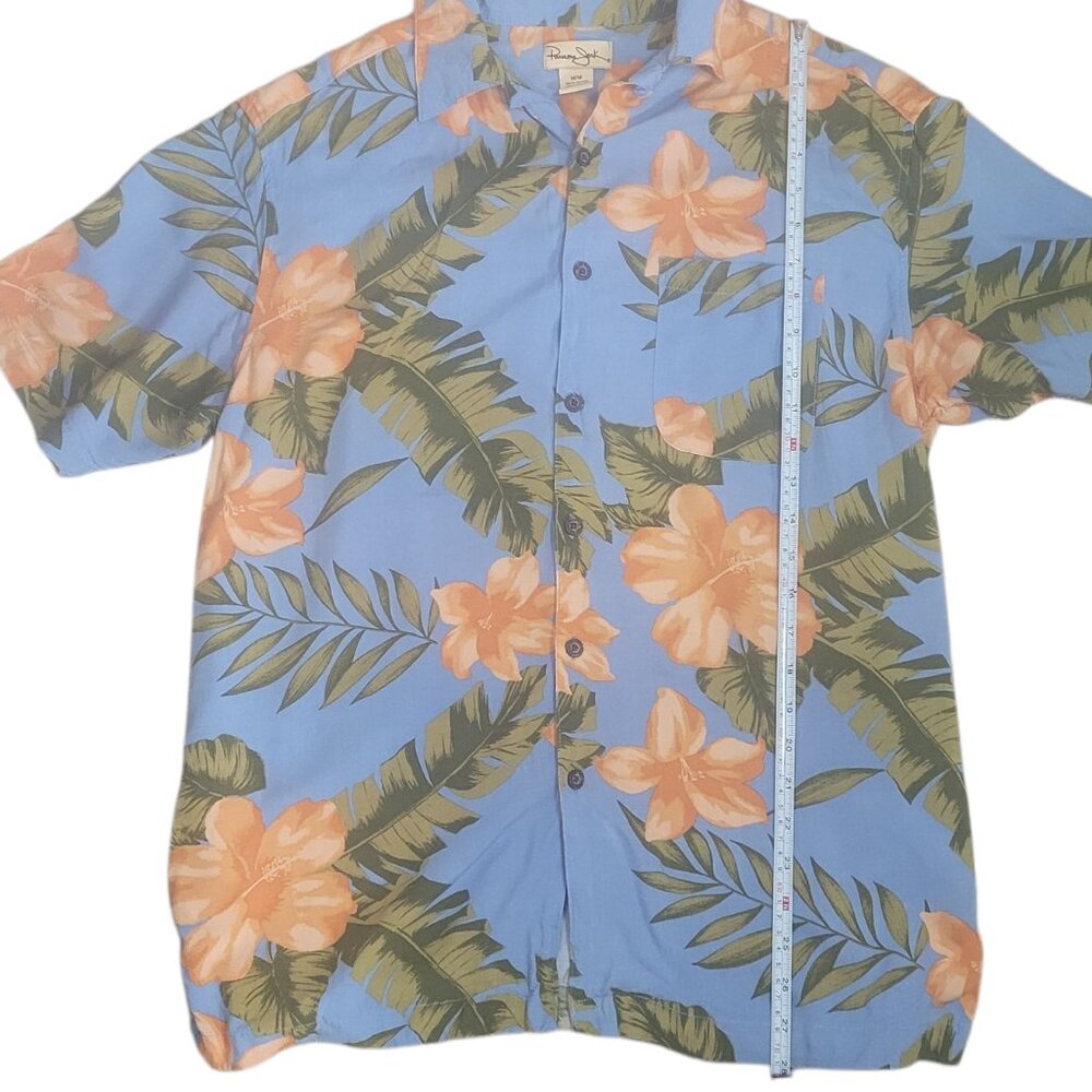 Panama Jack Blue Hawaiian Tropical Button up Shirt Size Med men’s - Picture 7 of 8